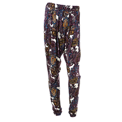 Erin pants, polyester jersey, Paisley