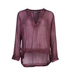 Jordan blouse100% Modal Crepe Cold dye Wine