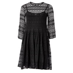 Lace Dress short 70% Viscose 30%Poly Black