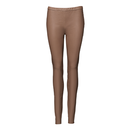 Lynn pants, Leather Stretch, Taupe